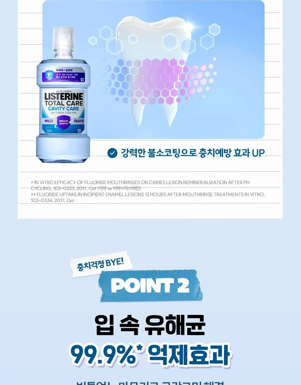 [엔하이픈 콜라보 사인회 응모권] 리스테린 불소가글 캐비티케어/토탈케어플러스 750ml+100ml*2+랜덤 키링증정 상세페이지 16